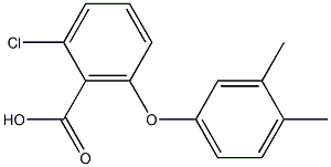 2-chloro-6-(3,4-dimethylphenoxy)benzoic acid,,结构式