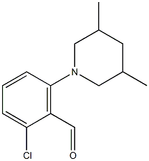2-chloro-6-(3,5-dimethylpiperidin-1-yl)benzaldehyde 化学構造式