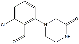 2-chloro-6-(3-oxopiperazin-1-yl)benzaldehyde 结构式