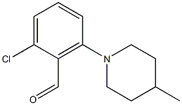 2-chloro-6-(4-methylpiperidin-1-yl)benzaldehyde 结构式