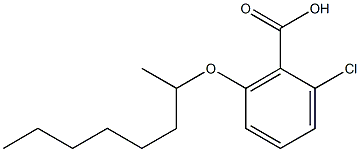 2-chloro-6-(octan-2-yloxy)benzoic acid Struktur