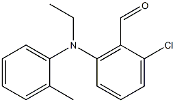 2-chloro-6-[ethyl(2-methylphenyl)amino]benzaldehyde,,结构式