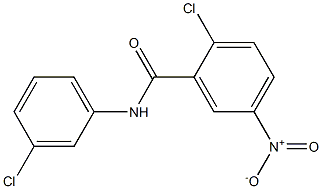 2-chloro-N-(3-chlorophenyl)-5-nitrobenzamide 化学構造式