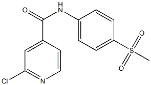 2-chloro-N-(4-methanesulfonylphenyl)pyridine-4-carboxamide,,结构式