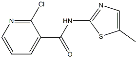 2-chloro-N-(5-methyl-1,3-thiazol-2-yl)pyridine-3-carboxamide 化学構造式