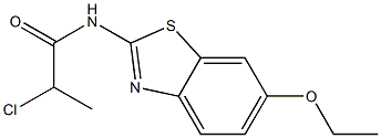 2-chloro-N-(6-ethoxy-1,3-benzothiazol-2-yl)propanamide 结构式