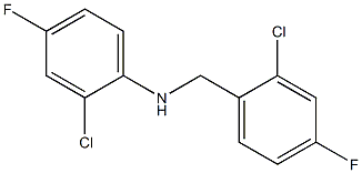 2-chloro-N-[(2-chloro-4-fluorophenyl)methyl]-4-fluoroaniline 化学構造式
