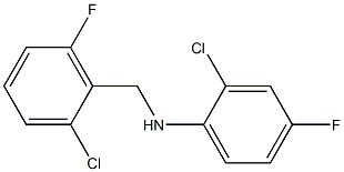 2-chloro-N-[(2-chloro-6-fluorophenyl)methyl]-4-fluoroaniline 结构式