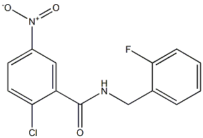 2-chloro-N-[(2-fluorophenyl)methyl]-5-nitrobenzamide Structure