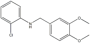 2-chloro-N-[(3,4-dimethoxyphenyl)methyl]aniline 化学構造式