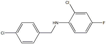  2-chloro-N-[(4-chlorophenyl)methyl]-4-fluoroaniline