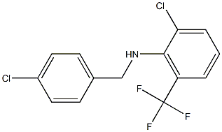 2-chloro-N-[(4-chlorophenyl)methyl]-6-(trifluoromethyl)aniline