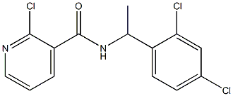 2-chloro-N-[1-(2,4-dichlorophenyl)ethyl]pyridine-3-carboxamide 结构式