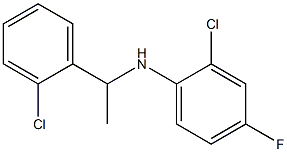 2-chloro-N-[1-(2-chlorophenyl)ethyl]-4-fluoroaniline Struktur