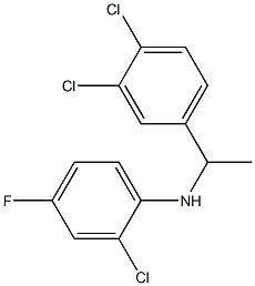 2-chloro-N-[1-(3,4-dichlorophenyl)ethyl]-4-fluoroaniline Structure