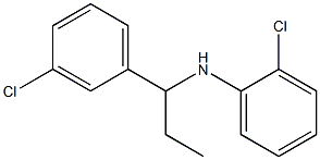 2-chloro-N-[1-(3-chlorophenyl)propyl]aniline Structure