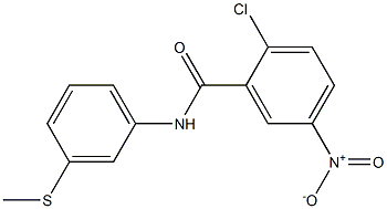 2-chloro-N-[3-(methylsulfanyl)phenyl]-5-nitrobenzamide Struktur