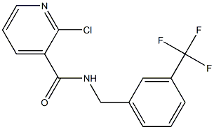 2-chloro-N-{[3-(trifluoromethyl)phenyl]methyl}pyridine-3-carboxamide,,结构式