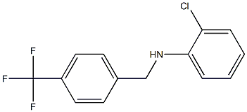 2-chloro-N-{[4-(trifluoromethyl)phenyl]methyl}aniline,,结构式