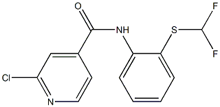 2-chloro-N-{2-[(difluoromethyl)sulfanyl]phenyl}pyridine-4-carboxamide,,结构式