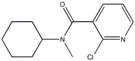 2-chloro-N-cyclohexyl-N-methylpyridine-3-carboxamide 化学構造式