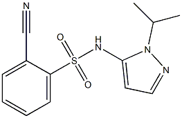 2-cyano-N-(1-isopropyl-1H-pyrazol-5-yl)benzenesulfonamide,,结构式