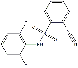 2-cyano-N-(2,6-difluorophenyl)benzene-1-sulfonamide Structure