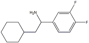 2-cyclohexyl-1-(3,4-difluorophenyl)ethan-1-amine,,结构式