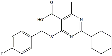 2-cyclohexyl-4-[(4-fluorobenzyl)thio]-6-methylpyrimidine-5-carboxylic acid