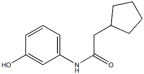 2-cyclopentyl-N-(3-hydroxyphenyl)acetamide,,结构式