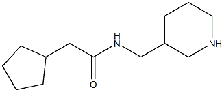 2-cyclopentyl-N-(piperidin-3-ylmethyl)acetamide Struktur