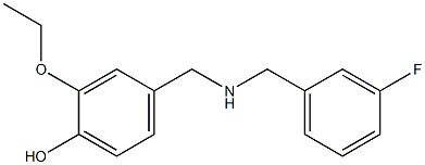 2-ethoxy-4-({[(3-fluorophenyl)methyl]amino}methyl)phenol Structure