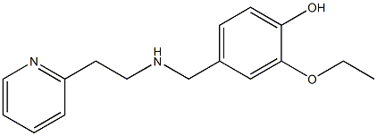 2-ethoxy-4-({[2-(pyridin-2-yl)ethyl]amino}methyl)phenol Struktur