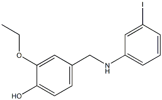 2-ethoxy-4-{[(3-iodophenyl)amino]methyl}phenol Struktur