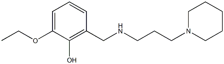 2-ethoxy-6-({[3-(piperidin-1-yl)propyl]amino}methyl)phenol 化学構造式