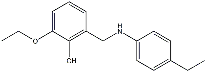 2-ethoxy-6-{[(4-ethylphenyl)amino]methyl}phenol Struktur