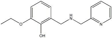 2-ethoxy-6-{[(pyridin-2-ylmethyl)amino]methyl}phenol 结构式