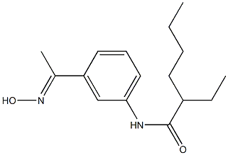 2-ethyl-N-{3-[1-(hydroxyimino)ethyl]phenyl}hexanamide,,结构式