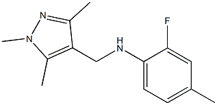 2-fluoro-4-methyl-N-[(1,3,5-trimethyl-1H-pyrazol-4-yl)methyl]aniline