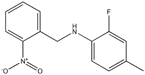 2-fluoro-4-methyl-N-[(2-nitrophenyl)methyl]aniline Structure