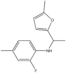 2-fluoro-4-methyl-N-[1-(5-methylfuran-2-yl)ethyl]aniline Structure