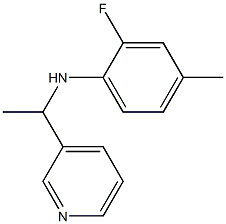 2-fluoro-4-methyl-N-[1-(pyridin-3-yl)ethyl]aniline 化学構造式