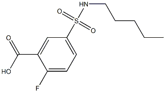 2-fluoro-5-(pentylsulfamoyl)benzoic acid Struktur