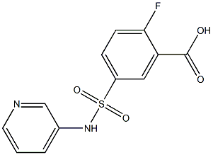 2-fluoro-5-(pyridin-3-ylsulfamoyl)benzoic acid,,结构式