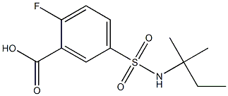 2-fluoro-5-[(2-methylbutan-2-yl)sulfamoyl]benzoic acid,,结构式