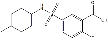 2-fluoro-5-[(4-methylcyclohexyl)sulfamoyl]benzoic acid Struktur