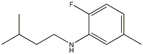 2-fluoro-5-methyl-N-(3-methylbutyl)aniline Struktur