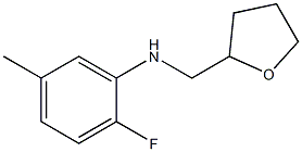 2-fluoro-5-methyl-N-(oxolan-2-ylmethyl)aniline,,结构式