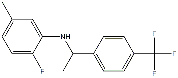 2-fluoro-5-methyl-N-{1-[4-(trifluoromethyl)phenyl]ethyl}aniline Structure