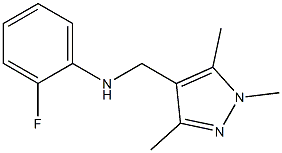 2-fluoro-N-[(1,3,5-trimethyl-1H-pyrazol-4-yl)methyl]aniline Struktur